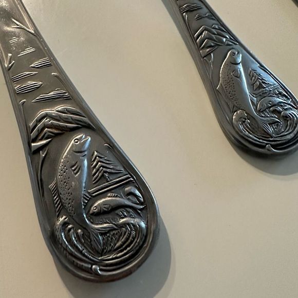 Cambridge Fish/Bass Stainless Flatware Silverware Old Stock - Picture 13 of 13